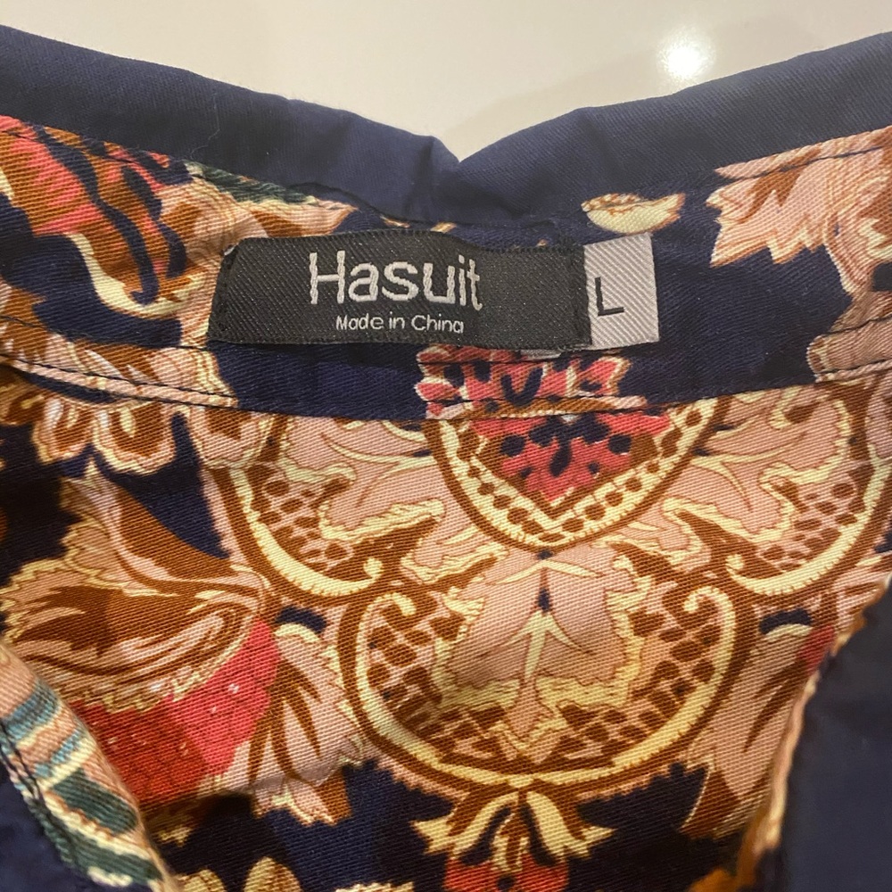 Men’s Button Floral Shirt L - Picture 2 of 4